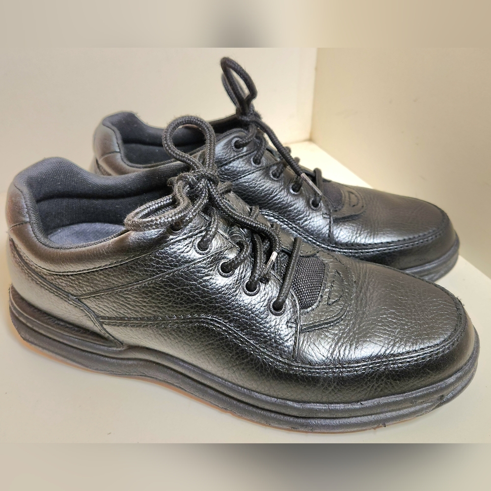 Rockport  Mens World Tour Loafers Black Casual Laces Up Leather Shoes Size 10M